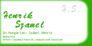 henrik szamel business card